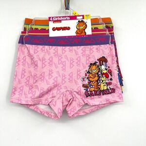 Garfield 4pk girlshorts handcraft athletic underwear cartoon boy shorts undies 8